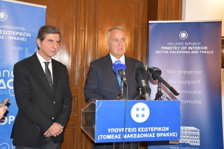 Η πορεία των μεγάλων έργων στην Μακεδονία και την Θράκη στο επίκεντρο της συνάντησης του ΥΜΑΘ Κωνσταντίνου Π. Γκιουλέκα με τον Υπουργό Επικρατείας Μάκη Βορίδη